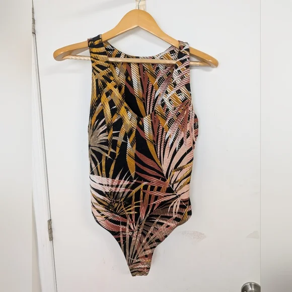 JOËLLE TROPICAL BODYSUIT SIZE MEDIUM - Picture 2 of 5
